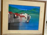 a picture of a painting hanging on a wall in a room