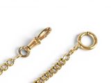 gold plated chain with a clasp on a white background
