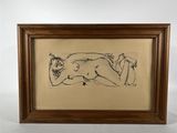 une image représentant le dessin d'une femme allongée sur le ventre