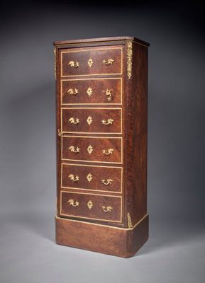 Meuble d'appui En bois et marqueterie ouvrant à une porte si…