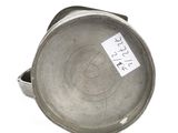 a metal container that has a tag on it