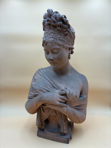 Charles Émile JONCERY (1873-1937) (d’après). Buste en terre cuite