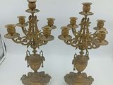 paire de candélabres anciens en laiton