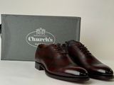 church ' s men ' s brown leather oxford shoes with box