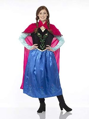 Costume de la princesse Anna de Disney « La Reine des neiges » pour femme adulte, avec cape