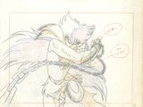 dessin représentant un homme tenant une épée à la main