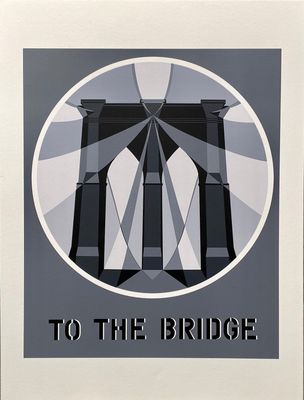 a picture of a black and white poster with the words to the bridge