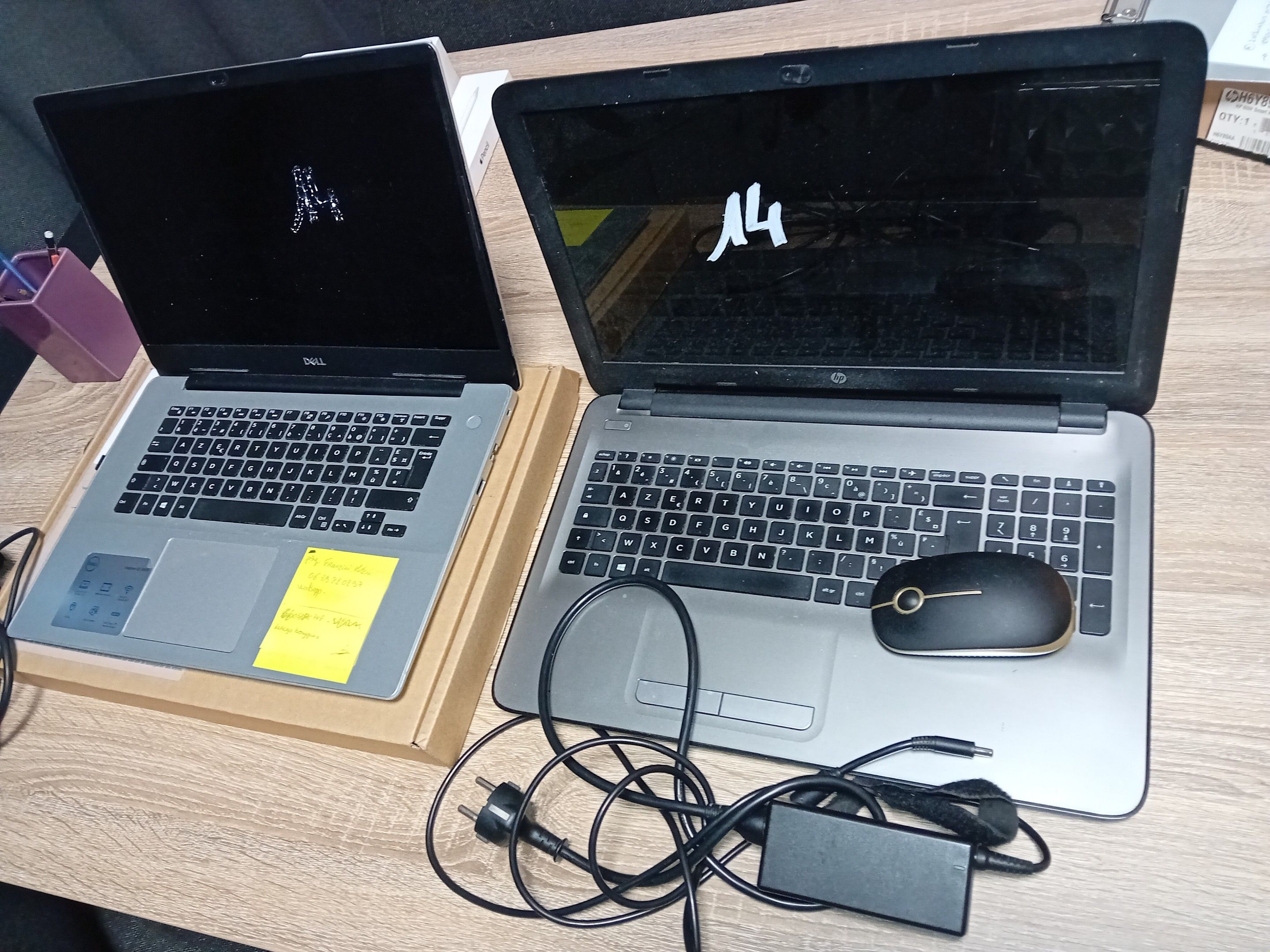 2 ordinateurs portables HP et DELL INSPIRON (accidenté) , 2 …