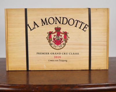 6 BOUTEILLES LA MONDOTTE 1er GCC SAINT ÉMILION - 2016 - CBO …