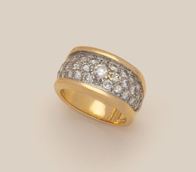a gold and diamond ring