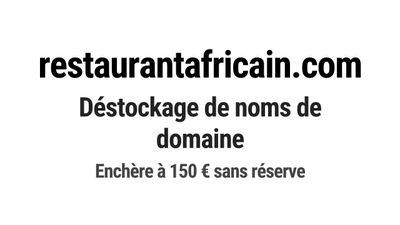 Nom de domaine restaurantafricain.