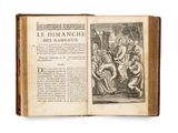 an open book with a picture of a man and a woman on it
