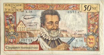 50 NF Henri IV 7/4/1960 TTB+