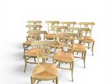a lot of chairs that are arranged in a circle