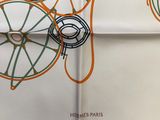 an open book with a drawing of a bicycle on it