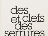 dess et cliers des serrures images et proses by michel tournier