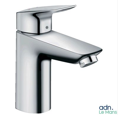 a close up of a faucet on a white background
