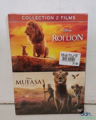 un gros plan d'un DVD avec un lion sur la jaquette