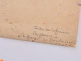 a piece of paper with writing on it on a table