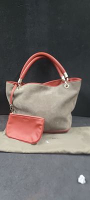 a purse and a wallet sitting on a table