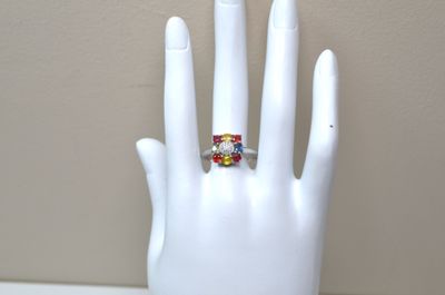 a ring on a mannequin hand with a ring on it