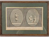 two framed images of a man and a woman holding tennis racquets