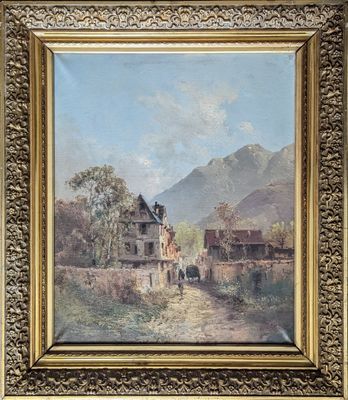 Alfred GODCHAUX (1839-1907) Village des Pyrénées
