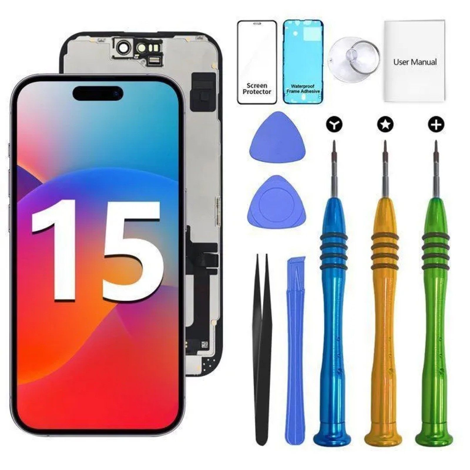 10798-633 / Écran Complet iPhone 15 - SEAFREE - Vitre Tactil…
