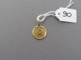 an image of a gold coin with the number 90 on it