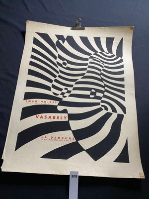 an image of a poster with a zebra head on it