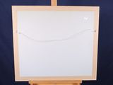 a picture of a easel with a drawing on it
