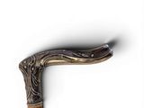 a close up of a cane on a white background