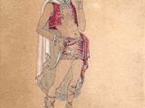 an image of a drawing of a man dressed in traditional clothing