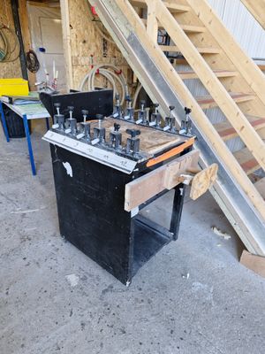 a table that has a lot of tools on it