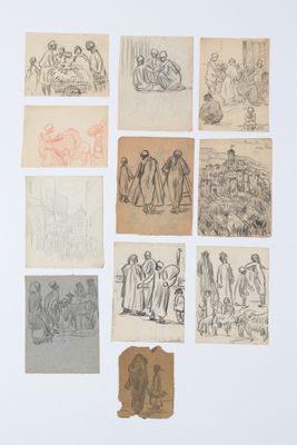 une image représentant un ensemble de dessins de personnes et d'animaux