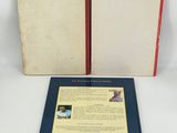 an open book with a picture of a man and a woman on it