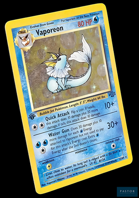 une carte Pokémon sur laquelle figure l'image d'un dragon