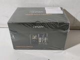 packaging for a camera with a box on a white surface