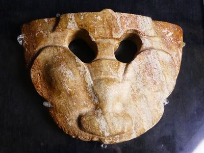 a bread mask made to look like a lion ' s head