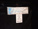 black pants with a label on the back of it