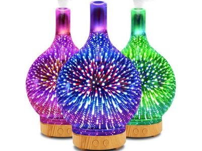 a group of three colorful lights sitting on top of each other