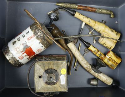 a box filled with various tools and items that are in it