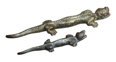 deux pinces métalliques placées l'une à côté de l'autre
