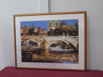 D.REVIRIEGO 06/2003 "La Ville imaginaire" pastel (64 x 83 cm…