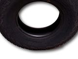 tire on a white background with a black rim and a white background