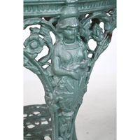 GUERIDON 1900 en fonte peinte à décor de personnages en bust… (photo 2)