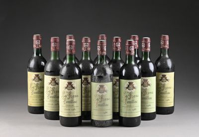 six bouteilles de vin sont alignées dans une rangée