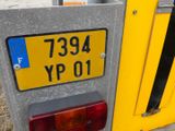a close up of a number plate on a bus