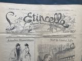 an old newspaper with a drawing of a man and a woman on it