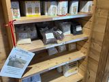a pantry with a lot of food on the shelves